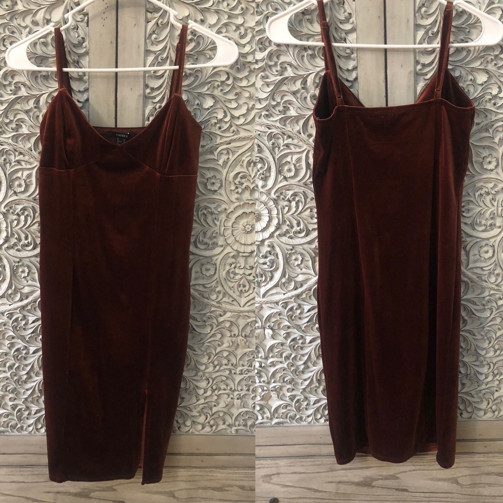 Forever 21 Velvet Mini Dress with Slit